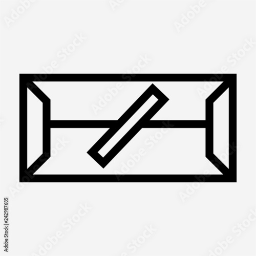 Outline secret document pixel perfect vector icon