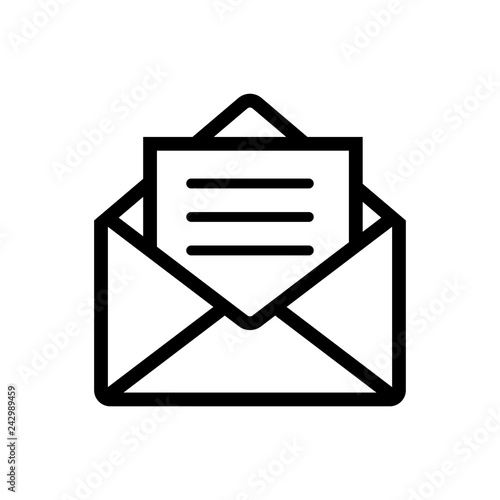 send mail icon. sms line ,the envelope of the line icon , logo on a white background