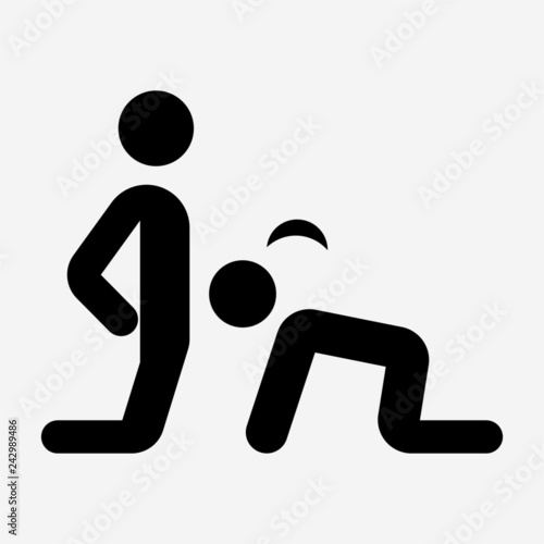 Glyph Sex Position pixel perfect vector icon