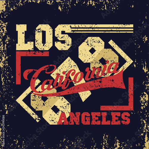 Los Angeles t-shirt, California graphic, sport emblem