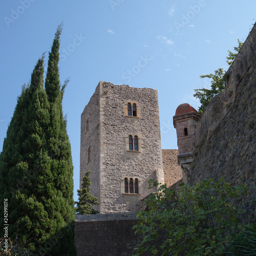 Le donjon du château des rois de Majorque à Collioure (Pyrénées Orientales)