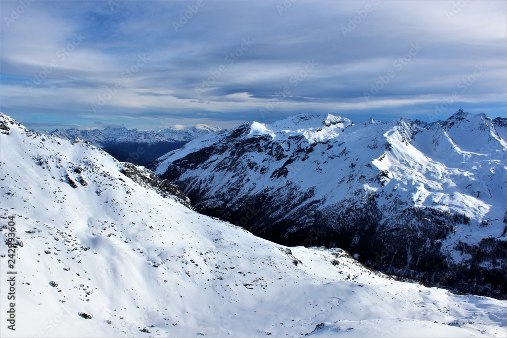 Fototapeta premium ski de randonnée en Valgrisenche