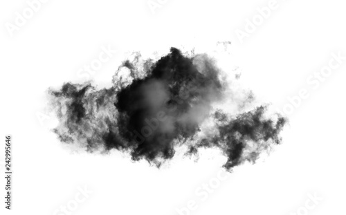 Black clouds on a white background