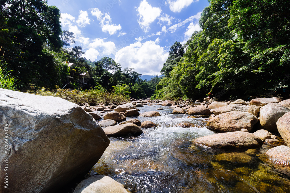 River in the mountain with small waterfall, Thailand River in the mountain with small waterfall, Thailand