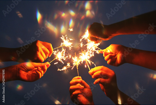 Abstract blur sparklers for celebration