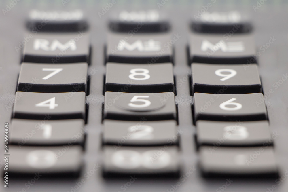 Calculator keyboard. Soft focus. Calculator keyboard. Soft focus.
