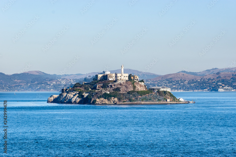 Prison island of Alcatraz in San Francisco, California Prison island of Alcatraz in San Francisco, California
