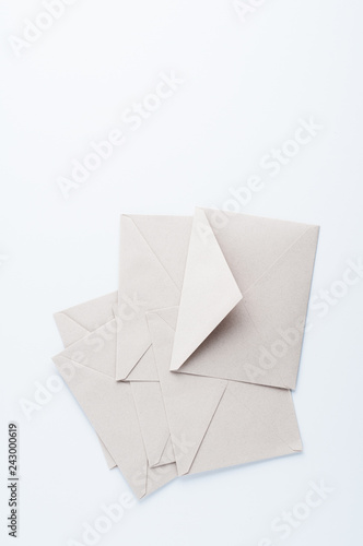 plain envelopes on a white background