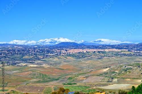 View from Mazzarino of a Beautiful Sicilian Scenery, Caltanissetta, Italy, Europe photo