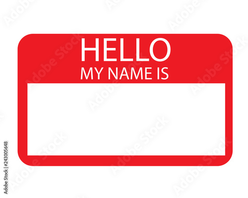 Template-Sticker Name Tag