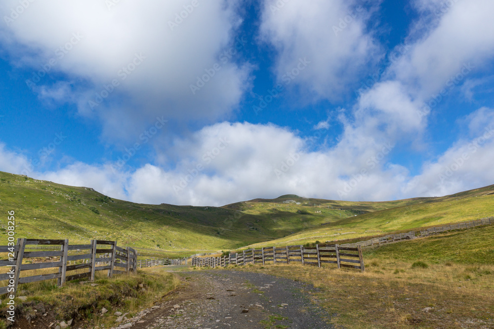 Naklejka premium Randonnée vers le Plomb du Cantal en Auvergne, France