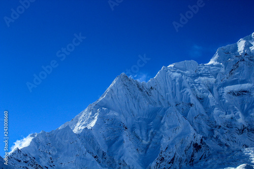 Sunrise in Upper Pisang, view of the Annapurna Range photo