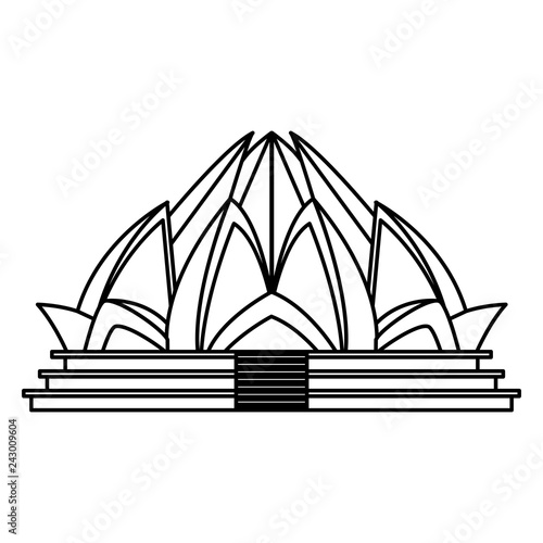 Lotus temple architecture