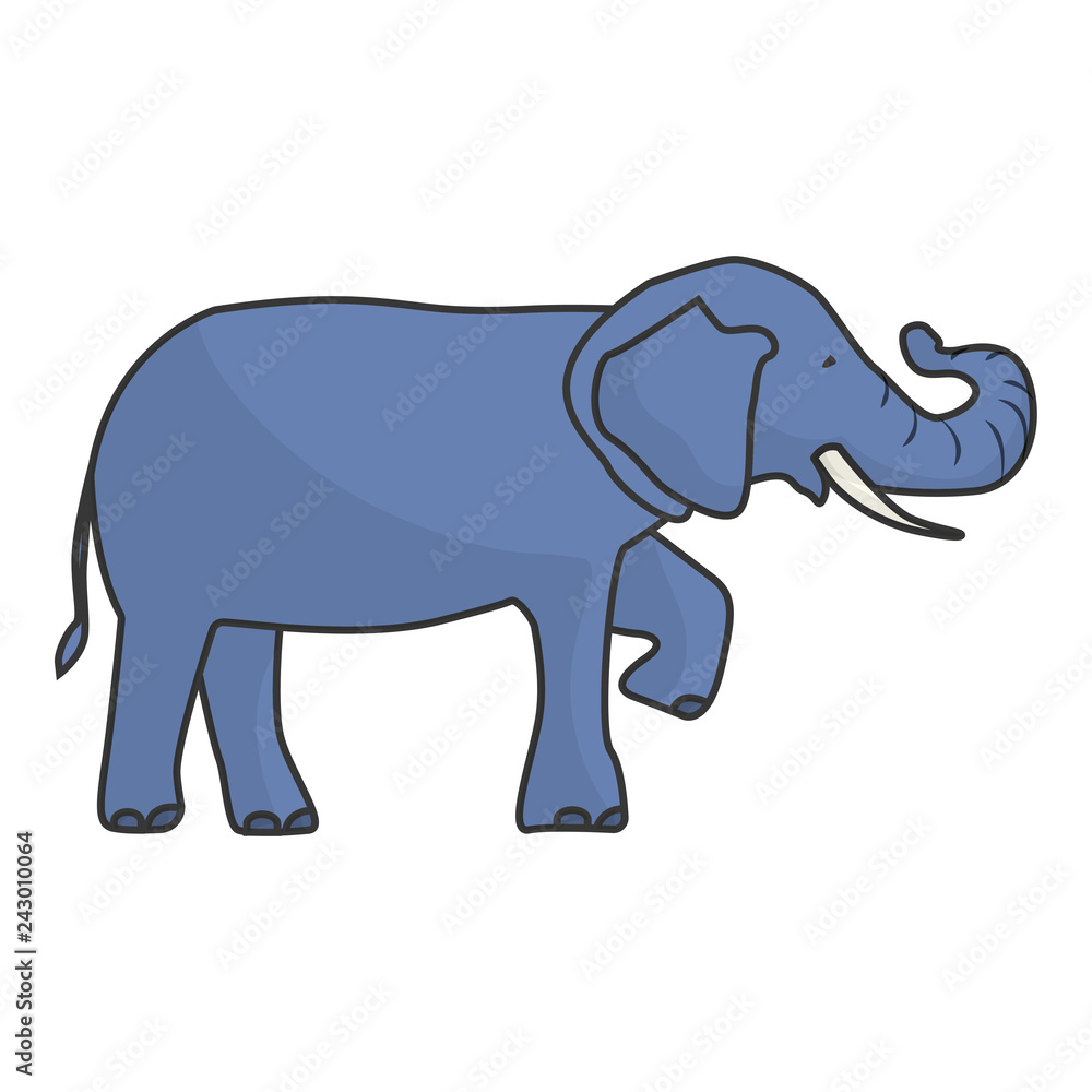 isolated elephant draw