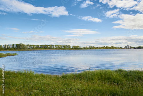 Beautiful landscape of a reservoir in Russia