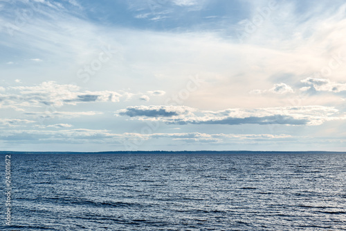 Beautiful landscape of a reservoir in Russia
