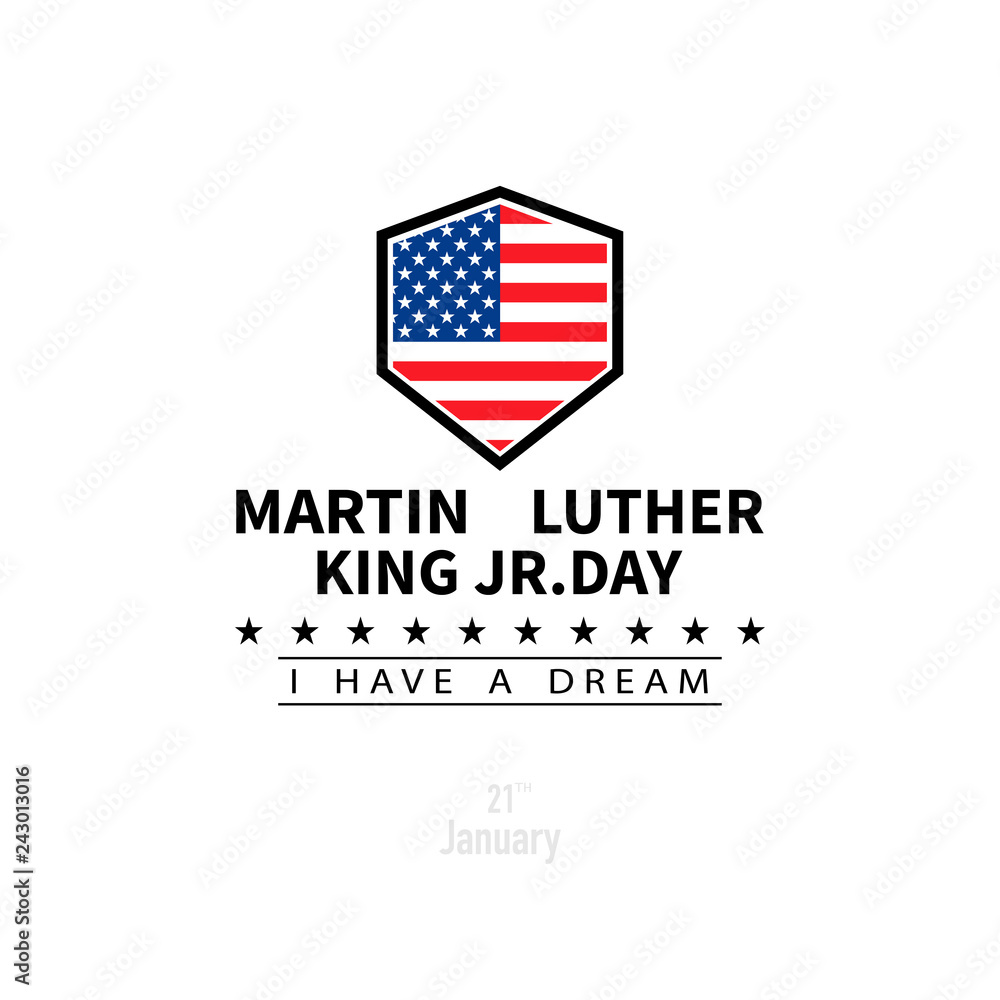 Martin Luther King Day, vector illustration in flat style Martin Luther King Day, vector illustration in flat style