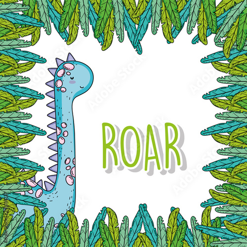 cute brontosaurus prehistoric wildlife animal