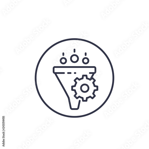 Conversion rate optimization vector line icon