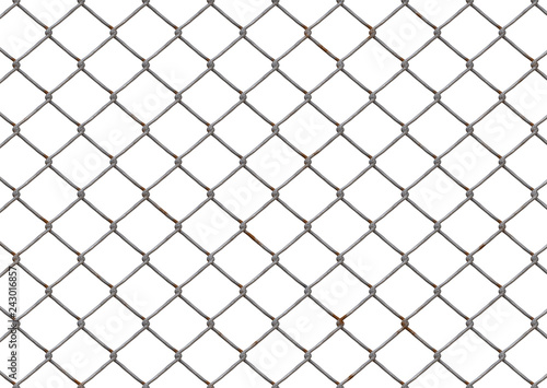 fence chainlink on white 40x29cm 300dpi