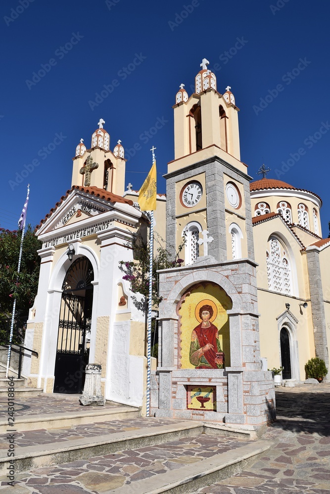 İnterior of the old Catholic Church. Fragment. The decoration Church.