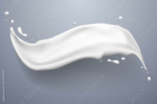 Obraz na plátně White splash of milk
