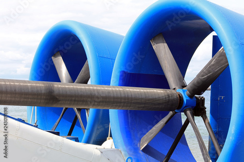 Bilde på lerret close up of hovercraft propellers