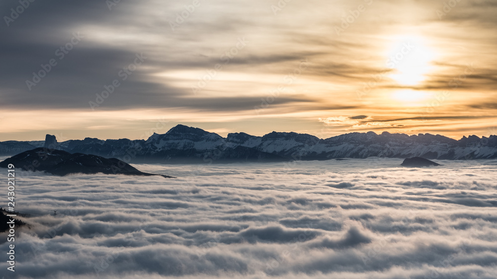 sea of clouds in chamrousse