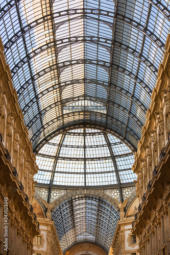 Gallery Vittorio Emanuele II  luxury shopping mall  Milan  Italy