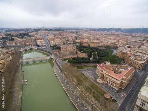 Aerial view over the City of Rome © B.Stefanov