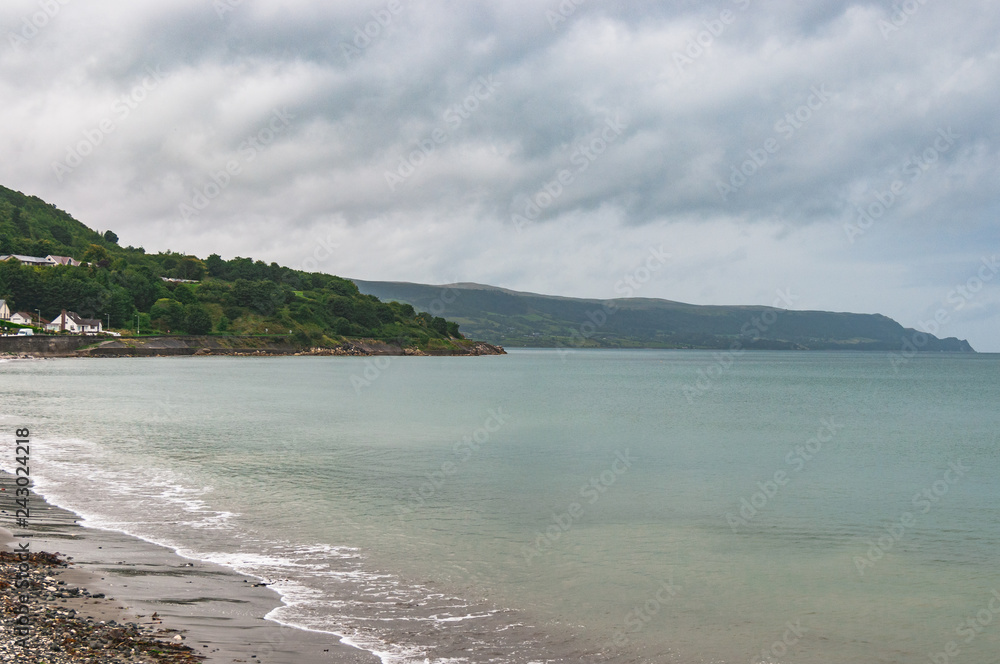 A view of the bay from the shores in Glenarm, Northern Ireland A view of the bay from the shores in Glenarm, Northern Ireland