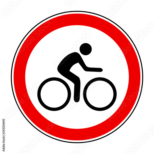 znak zakazu dla rowerów