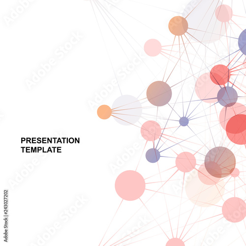 Abstract connection lines and dots for poster, cover and presentation. Vector illustration