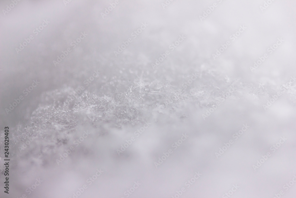 Downy snow with snowflakes for background Downy snow with snowflakes for background