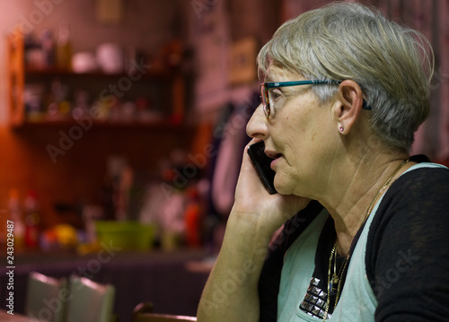 woman scubbing rustic kitchen