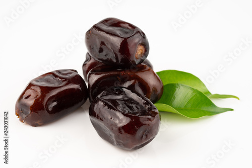 ripe date on white background	
