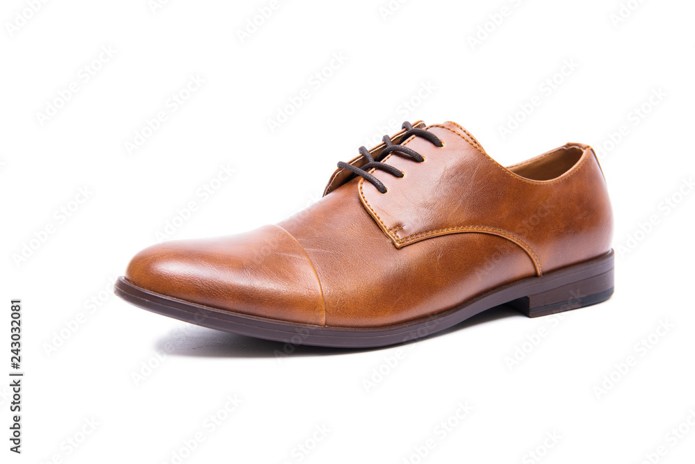 Brown shoes isolated on white background