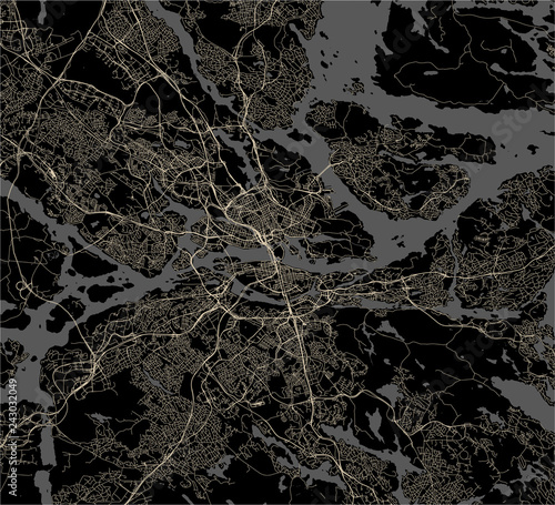 map of the city of Stockholm, Sweden photo