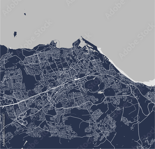 map of the city of Edinburgh, Scotland, United Kingdom