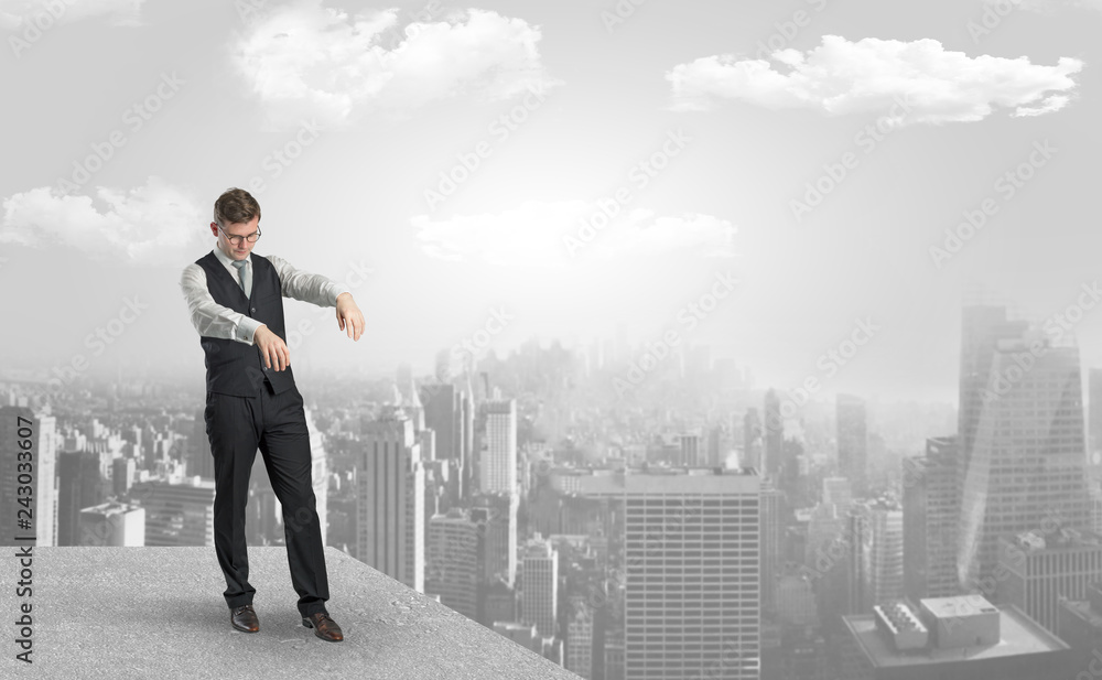 Zombi elegant businessman on the top of the city
Zombi elegant businessman on the top of the city