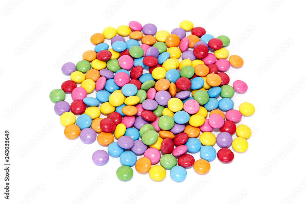 Bright colorful candy on white background Bright colorful candy on white background