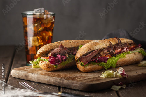 Sandwich with roast beef