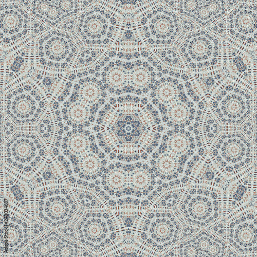 arabesque jasmine tile, floral geometrick mandala on white background