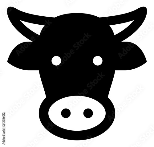 Cow Head Vector Icon