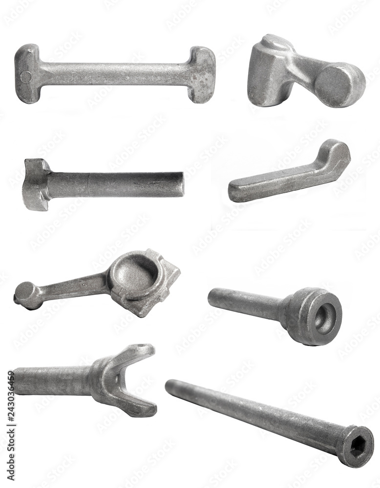 Industrial parts on white background Industrial parts on white background