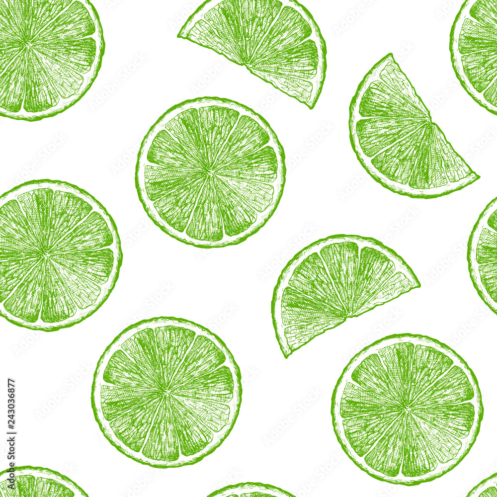 Pattern with lime wedges