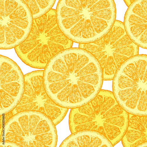 Pattern with orange wedges