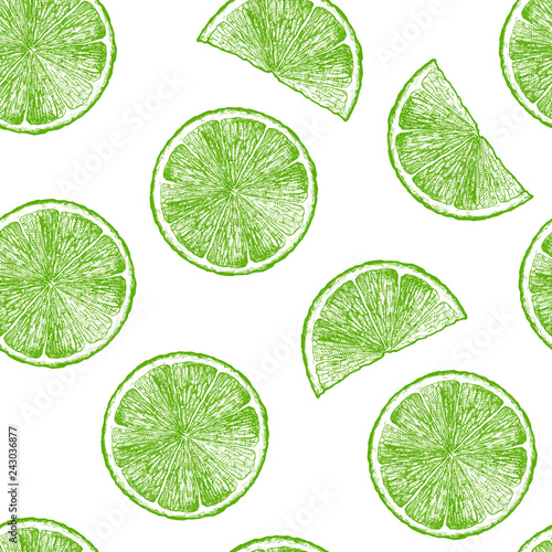Pattern with lime wedges