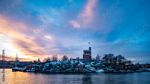 Photography Sonnenuntergang über Schärengarten, Ostsee, Stockholm, Schweden