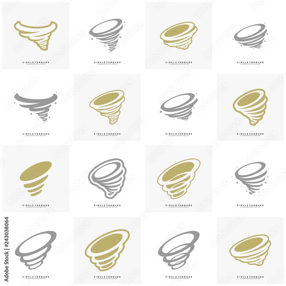 Set of Tornado Logo Design Concept Vector Template. Hurricane Logo Vector Icon Set of Tornado Logo Design Concept Vector Template. Hurricane Logo Vector Icon